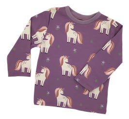 Shirt LA Einhorn Glitzer lila