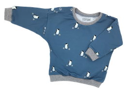 Oversized Sweater mit Knöpfen Pinguine