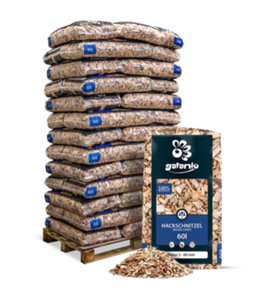 Holzhackschnitzel Palette 39 x 60L Säcke