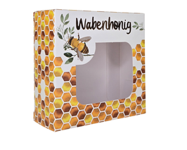 Verpackung für Wabenhonig, farbenfroh