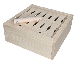 Wabenhonigraum Mini Plus (montiert, inkl. zusammengebaute und eingesetzte Rähmchen mit Anfangstreichen , inkl. Zellglas- und Kartonverpackung
