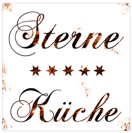 Metallschild "Sterneküche"