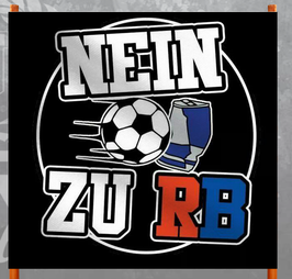 Nein zu RB Schwarz Doppelhalter /Zaunfahne