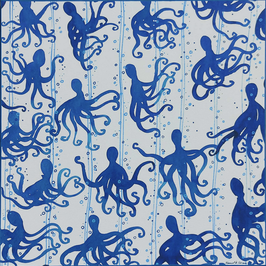 LA DANZA DEI POLPI limited edition 80x80 cm. SU TELA