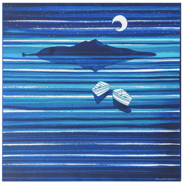 L' ISOLA 80X80 CM. SU TELA