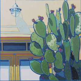 GIARDINO MEDITERRANEO limited edition 80x80 cm. SU TELA