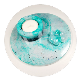 Teelichhalter Türkis