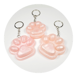 Schlüsselanhänger in Pfoten Form Rose
