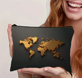 Kosmetiktasche Weltkarte