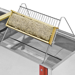 Wabenstützgitter für Entdeckelungstisch aus Edelstahl