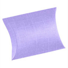 Pillow Box klein fliederfarben - 7x7x2,5 cm, 10 Stück