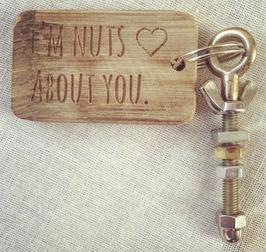 I'm nuts about you key ring