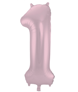 Folienballon XXL - Zahl - Pastel Pink Metallic Matt
