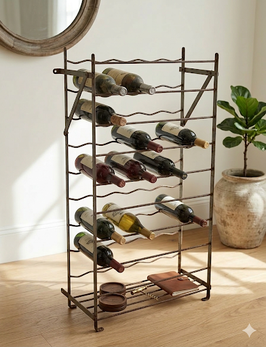 altes Weinregal aus Frankreich Flaschenregal