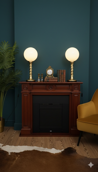 1 Paar mid-century Tischleuchten Hollywood Regency edel Nr 0702