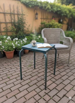 alter Eisentisch Metalltisch Gartentisch grün 0109-01