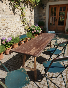 alte Klapptische Biergartentische 2 m 1504