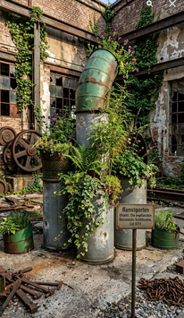 Posten alter Schüttrohre Tonnen Hochbeet Nr 0711