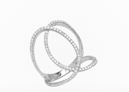 BAGUE DOUBLE C GRAPHIQUE