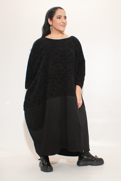 Maxi Kleid in Plus Size/ schwarzes Kaftan Kleid in großer Größe