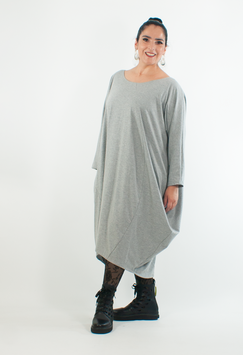 Sweatkleid für Damen für große Größen/ oversized graues Sweatshirtkleid in großer Größe