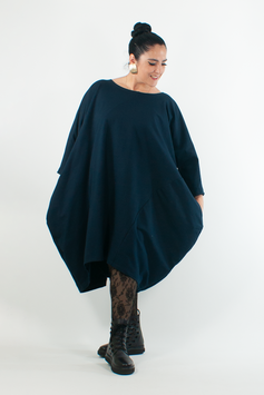 Sweatkleid für große Größen/ oversized Kleid aus Baumwolljersey