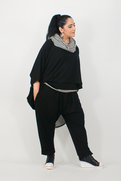 Capsule Wardrobe - Sommerliches Oufit mit Hose für Damen in schwarz weiß