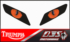 1 jeu de caches phares DJS pour Triumph TIGER SPORT 660 2022-2025 microperforés qui laissent passer la lumière - référence : yeux modèle 2-