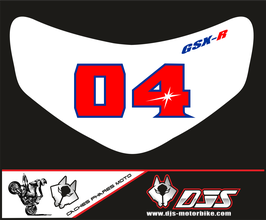1 cache phare DJS pour SUZUKI GSX-R microperforés qui laisse passer la lumière - référence : GSX-R-2000-2003-006 numéro 04-
