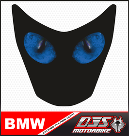 1 cache phare DJS pour  BMW R 1300 GS -2024-2026 microperforé qui laisse passer la lumière - référence :yeux modèle 2-
