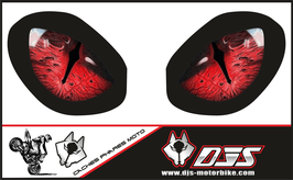 1 jeu de caches phares DJS pour triumph street triple-2011-2016  microperforés qui laissent passer la lumière - référence : yeux modèle 20-