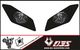 kit 2 caches phares microperforés DJS pour Yamaha MT-09 / MT09 (2017-2020)  - réf yeux 004 -