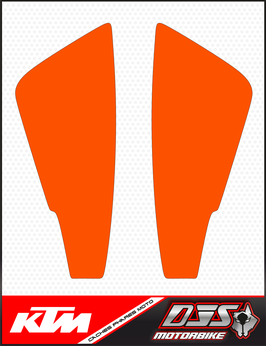1 jeu de caches phares DJS pour KTM 1290 S adventure 2017-2020 microperforés qui laissent passer la lumière - référence : KTM 1290 S adventure 2017-2020-orange uni-