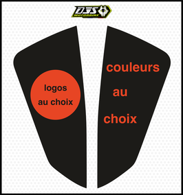 kit 2 caches phares microperforés DJS pour KTM Duke 250 / 390 Adventure (2020-2024) - réf PERSONNALISE-