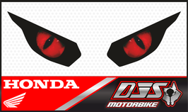 1 jeu de caches phares DJS pour Honda CB1000 HORNET 2025 microperforés qui laissent passer la lumière - référence : yeux modèle 1-
