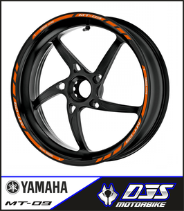 LISERÉS DE JANTES modèle 01 pour yamaha MT09 Orange et gris-
