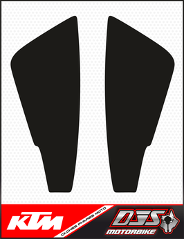 1 jeu de caches phares DJS pour KTM 1290 S adventure 2017-2020 microperforés qui laissent passer la lumière - référence : KTM 1290 S adventure 2017-2020-noir uni-
