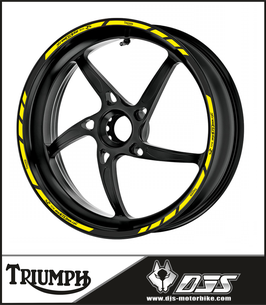 LISERÉS DE JANTES CLASSIC pour TRIUMPH STREET TRIPLE 765 RS - jaunes