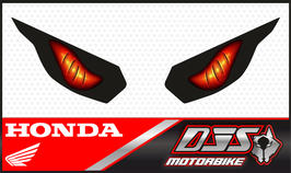 1 jeu de caches phares DJS pour Honda CB1000 HORNET 2025 microperforés qui laissent passer la lumière - référence : yeux modèle 6-