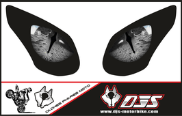 1 jeu de caches phares caches phares DJS pour KAWASAKI ZX-10R-2008-2010 microperforés qui laissent passer la lumière - référence : yeux modèle 20-