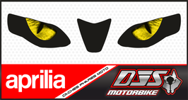 1 jeu de caches phares DJS pour Aprilia RSV4 2009-2013 microperforés qui laissent passer la lumière - référence : yeux modèle 3-