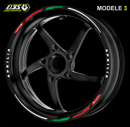 LISERÉS CLASSIC MODELE 3 APRILIA RSV4 - ITALIE  - POUR JANTES NOIRES