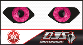 1 jeu de caches phares DJS pour  YAMAHA MT 10 2022-2025 microperforés qui laissent passer la lumière - référence : yeux modèle 7-