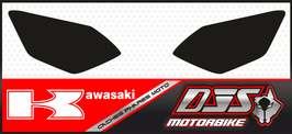 1 jeu de caches phares DJS pour Kawasaki Z900 microperforés qui laissent passer la lumière - référence : Z900-2025-2026-fond noir-