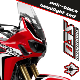 1 cache phare DJS pour HONDA AFRICA TWIN 1000 2016-2019 - référence : HONDA AFRICA TWIN 1000 2016-2019 -noir-black headlight tint