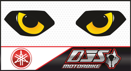 1 jeu de caches phares DJS pour YAMAHA MT 10 2022-2025 microperforés qui laissent passer la lumière - référence : yeux modèle 9-