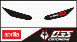 kit 2 caches phares microperforés DJS pour Aprilia RSV4 / RSV 4 (2021-2026) - réf yeux 005-
