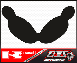1 cache phare DJS pour Kawasaki ZZR 1200 2002-2005 microperforé qui laisse passer la lumière - référence : ZZR 1200 2002-2005-FOND NOIR-