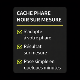 1 kit 2 caches phares DJS NOIR CLAIR ULTRA BRILLANT pour habiller  2 phares- référence :KIT 2 phares NOIR CLAIR -