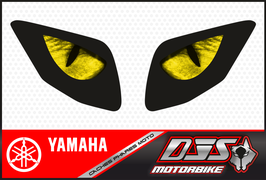 1 jeu de caches phares DJS pour Yamaha FJR 2001-2012 microperforés qui laissent passer la lumière - référence : yeux modèle 3-